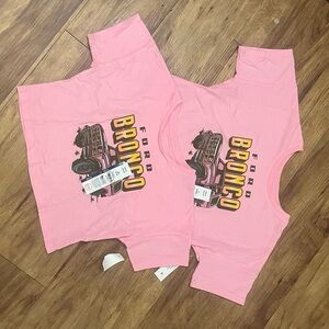 2 Pink Ford Bronco Graphic Tees Bundle-NWT